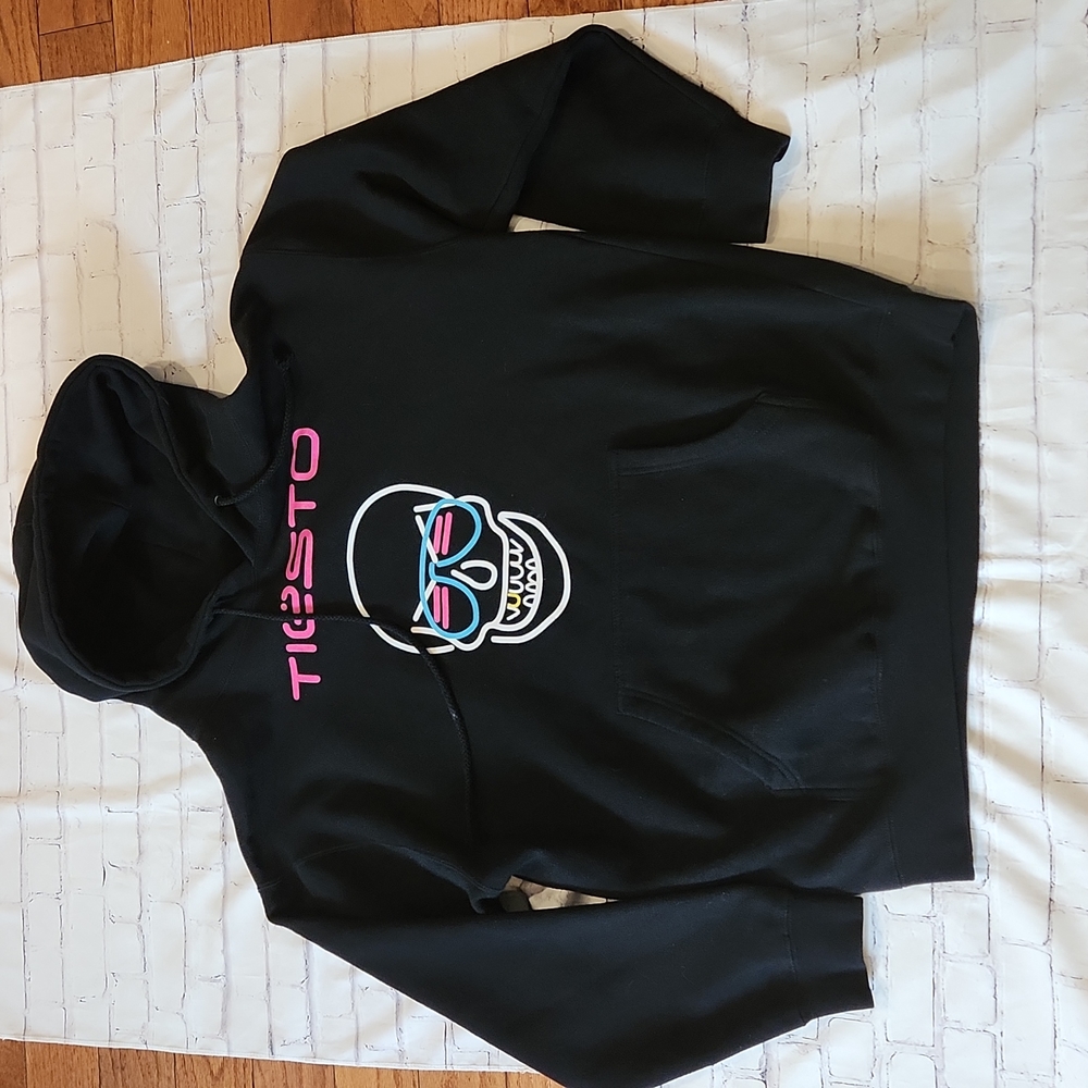 Unisex DJ TIESTO Black Oversized Hoodie, Medium